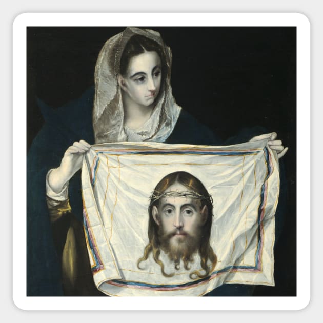 La Veronica con la Santa Faz by El Greco Sticker by Classic Art Stall